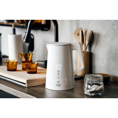 AD 1345 vit Metallvattenkokare med temperaturreglering 1,7l strix