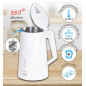 AD 1345 vit Metallvattenkokare med temperaturreglering 1,7l strix
