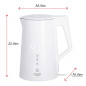 AD 1345 vit Metallvattenkokare med temperaturreglering 1,7l strix
