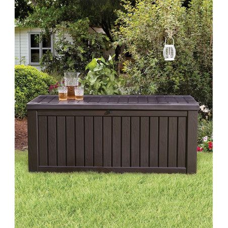 Trädgårdsförvaringslåda Keter Rockwood 570L brun