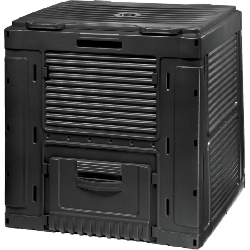 Kompostbehållare med stativ Keter E-composter 470L svart