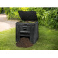 Kompostbehållare med stativ Keter E-composter 470L svart