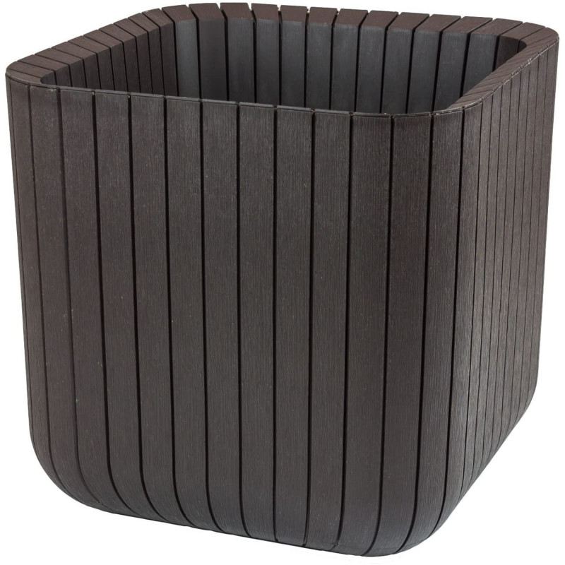 Kruka Keter Cube Wood Planter M brun