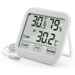 Väderstation med extern sond 1,5m GreenBlue, kabellängd 1,5m, batteri 2xAAA, GB381