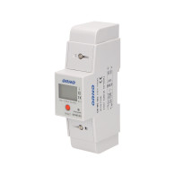 1-fazowy wskaźnik zużycia energii elektrycznej, 80A, dodatkowy wskaźnik, wyjście impulsowe, przycisk RESET, 2 moduły, DIN TH-35m