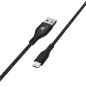 USB lightning-kabel MFi Apple (Made for iPhone / iPod / iPad) Maclean, 2.4A, 1m, svart, MCE845B