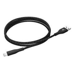 USB lightning-kabel MFi Apple (Made for iPhone / iPod / iPad) Maclean, 2.4A, 1m, svart, MCE845B