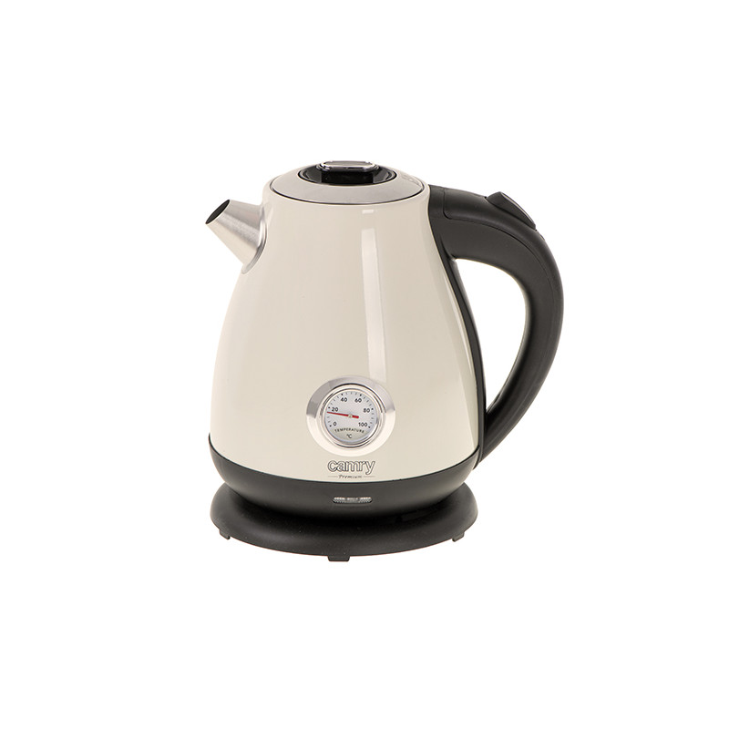 CR 1344 krämig metallvattenkokare med termometer 1,7 liter