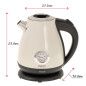 CR 1344 krämig metallvattenkokare med termometer 1,7 liter