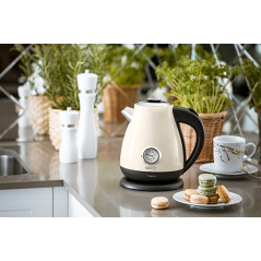 CR 1344 krämig metallvattenkokare med termometer 1,7 liter