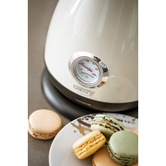 CR 1344 krämig metallvattenkokare med termometer 1,7 liter