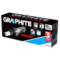 Opalarka 2000W, temperaturområde: I: 350?C, II: 550?C, rak handtag