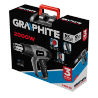 Opalarka 2000W, zakres temperatur:I: 50?C, II: 50-550?C, III: 50-550?C,walizka