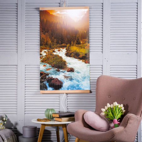 Infravärmepanel - flexibel värmepanel 430W TRIO mönster 10 flod, mått 100x57cm med regulator