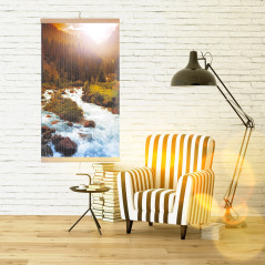 Infravärmepanel - flexibel värmepanel 430W TRIO mönster 10 flod, mått 100x57cm med regulator