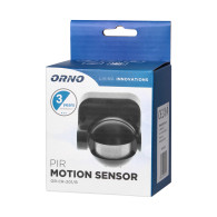 Rörelsesensor 180 grader, vertikal justering, IP44, 1200W, svart