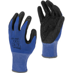 Latexhandskar svart-blå l212411p, 12 par, '11', ce, Lahti