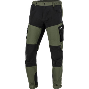Spodnie z elementami stretch zielono-czarne, '2xl', ce,lahti