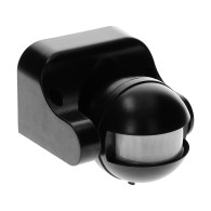 Rörelsesensor 180 grader, vertikal justering, IP44, 1200W, svart