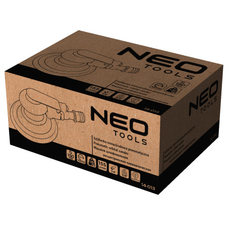 Excentrisk luftslipmaskin 150 mm, dammsugning med undertryck