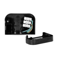 Rörelsesensor 180 grader, vertikal justering, IP44, 1200W, svart