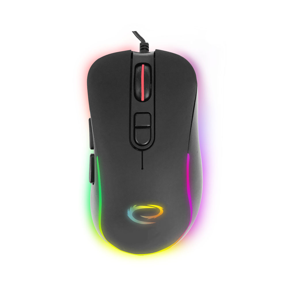 EGM303 Esperanza trådbunden gamingmus med RGB LED 7D optisk USB-C hesperis