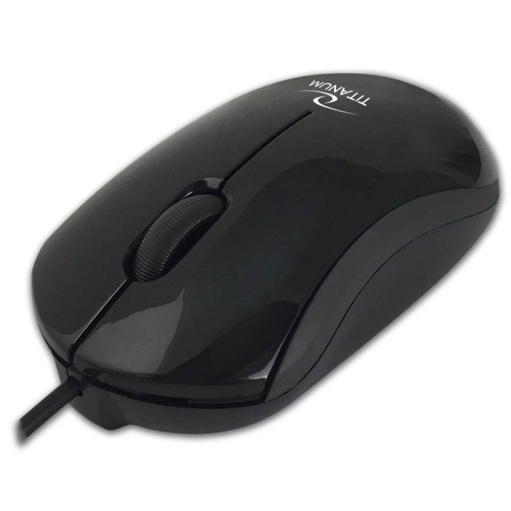 TM125K Titanum trådbunden mus med 3D-optik och USB-C, guld.