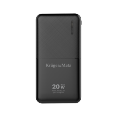 PowerBank Kruger&Matz 10000 mAh Li-pol med QC och PD-funktion | HandlaSmidigt.se