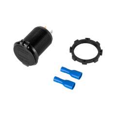 Biladdare för bil med USB+USB typ C med Quick Charge, Power Delivery och spänningsmätare 48W