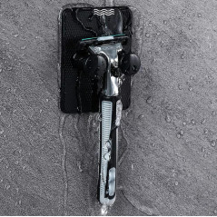 AG807 Rakhyvelhållare svart