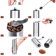 AG839A Silver stål kaffekvarn