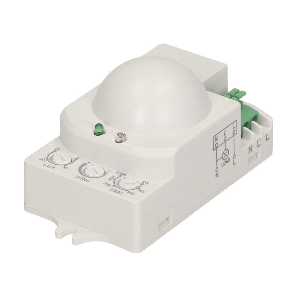 Mikrofalowy czujnik ruchu, 360st. IP20, 1200W Mikrofalowy czujnik ruchu, 360st. IP20, 1200W