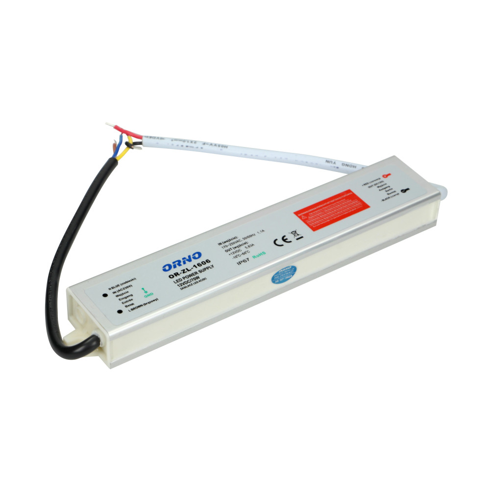 Strömförsörjning för LED 12VDC 70W, IP67 Strömförsörjning för LED 12VDC 70W, IP67