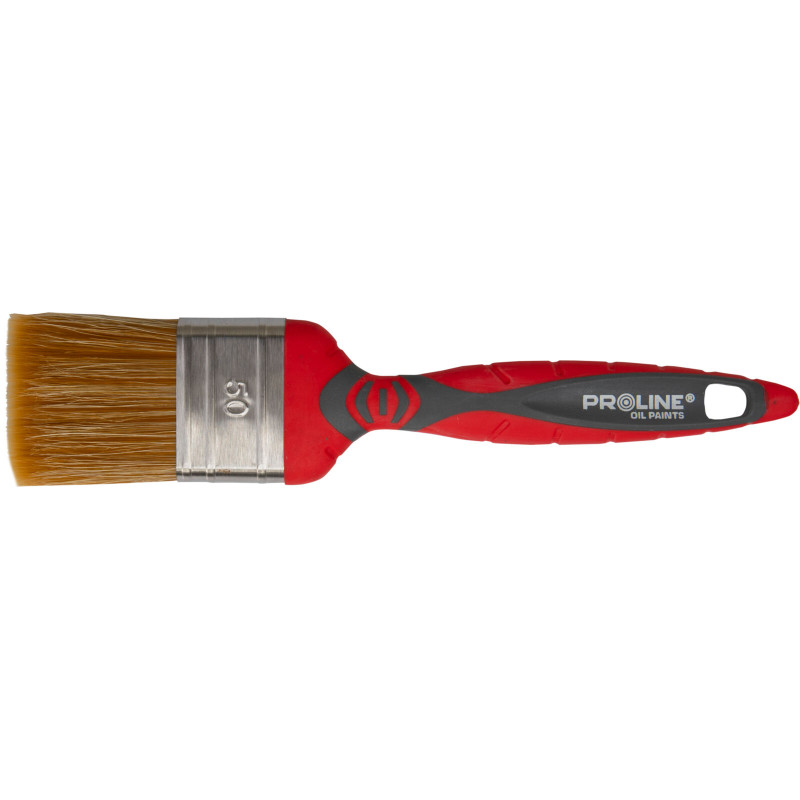 Platt premium pensel 40mm, tvåkomponentshandtag, rostfritt stål, olja, proline