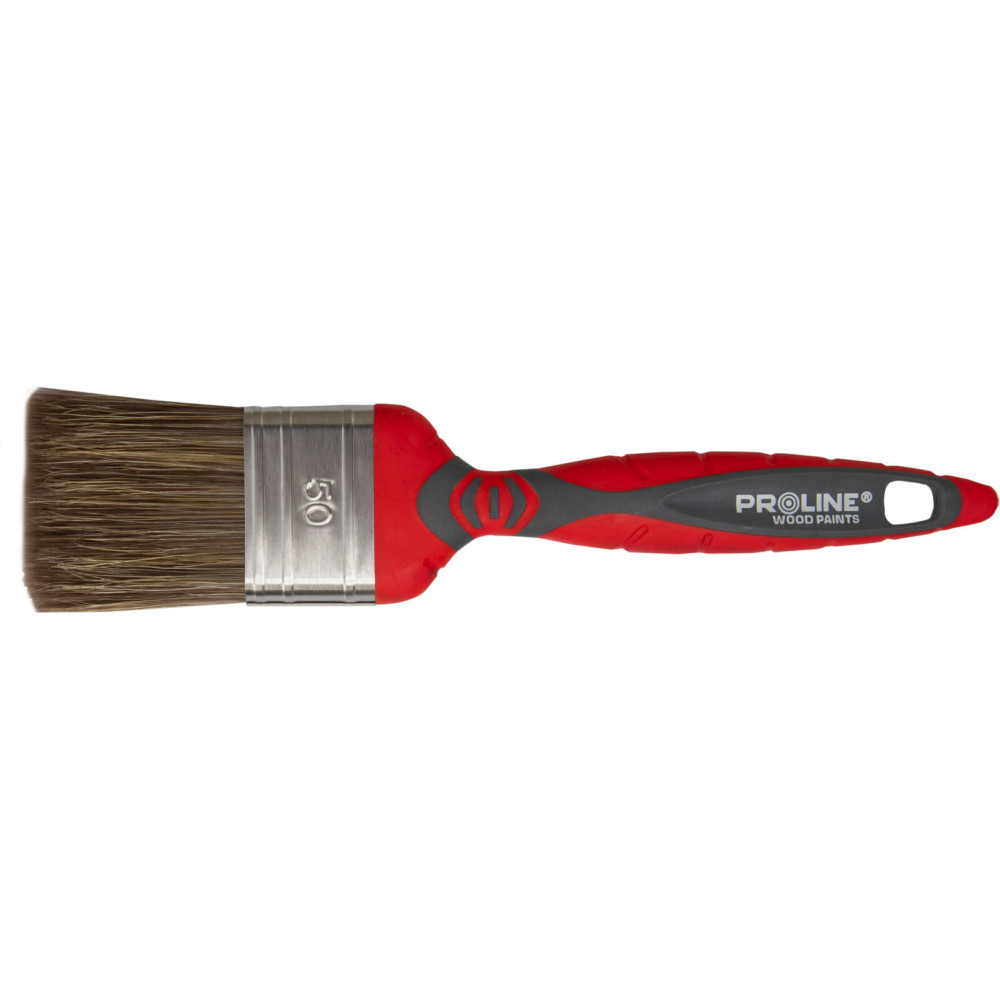 Pędzel płaski premium 40mm,rączka 2k-tpr,ss,do drew.,proline