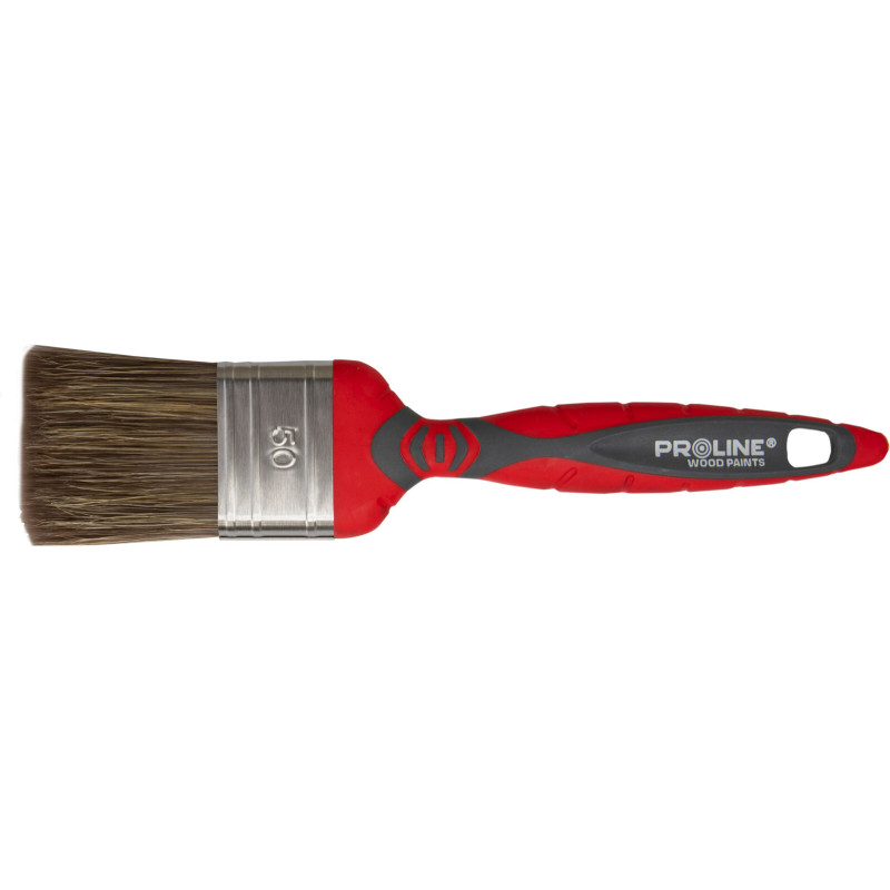 Platt premium pensel 65 mm, tvåkomponentshandtag, rostfritt stål, för trä, proline