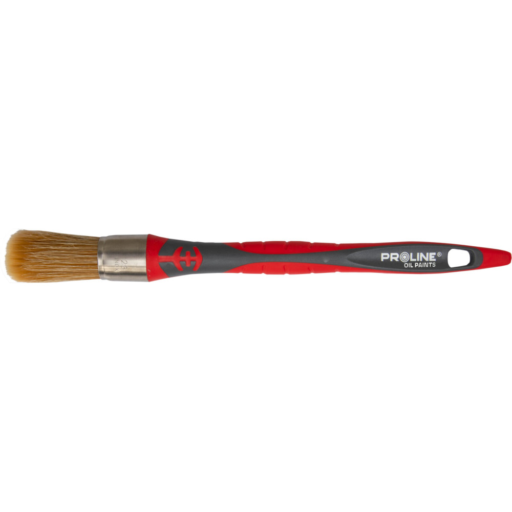 Rund pensel premium 25 mm, tvåkomponentshandtag, rostfritt stål, olja, Proline.
