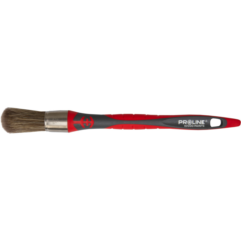 Rund premium pensel 15mm, handtag 2k-tpr, rostfritt stål, för trä, proline.