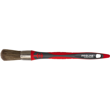 Rund premium pensel 15mm, handtag 2k-tpr, rostfritt stål, för trä, proline.