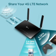 TP-LINK Dualband trådlös 4G LTE-router, AC1200 TL-Archer MR400