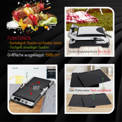 AD 3059 Elektrisk grill med LED 2-i-1