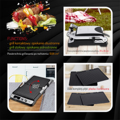 AD 3059 Elektrisk grill med LED 2-i-1