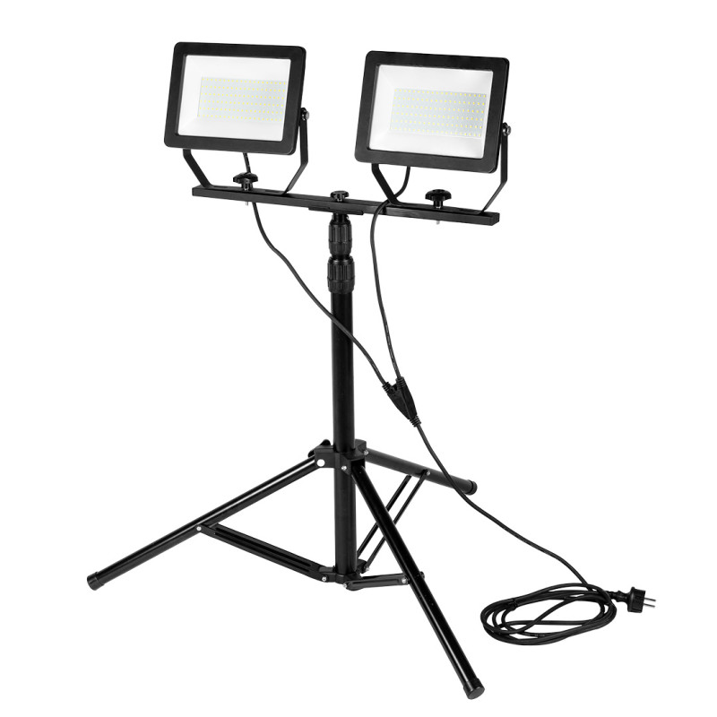 Reflektor dubbel 2x100W SMD LED 2 x 8500lm på stativ 1,8m