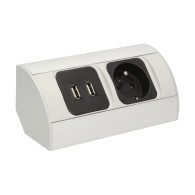 Möbeluttag 1x2P+Z, 2xUSB