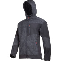 Kurtka ocieplana sherpa czarno-szara, '2xl', ce, lahti