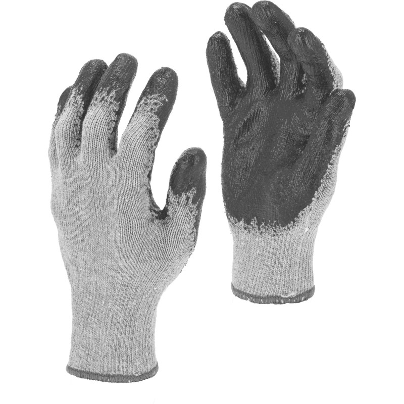 Latexhandskar i grått och svart l212509p, 12 par, '9', ce, Lahti