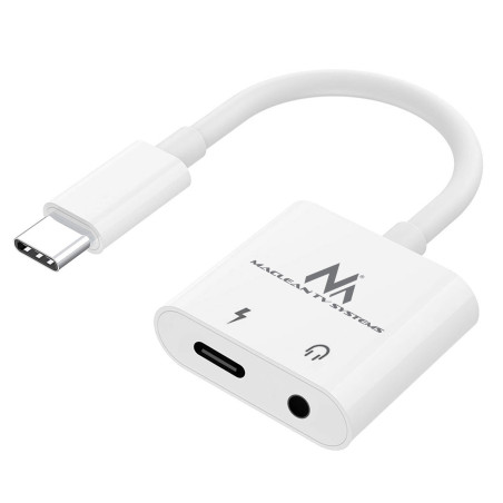 Adapter USB Type-C - 3,5 mm minikontakt med Power Delivery (PD) 30W från Maclean, MCTV-848.