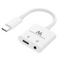 Adapter USB Type-C - 3,5 mm minikontakt med Power Delivery (PD) 30W från Maclean, MCTV-848.