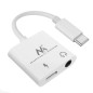 Adapter USB Type-C - 3,5 mm minikontakt med Power Delivery (PD) 30W från Maclean, MCTV-848.