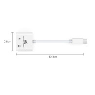 Adapter USB Type-C - 3,5 mm minikontakt med Power Delivery (PD) 30W från Maclean, MCTV-848.